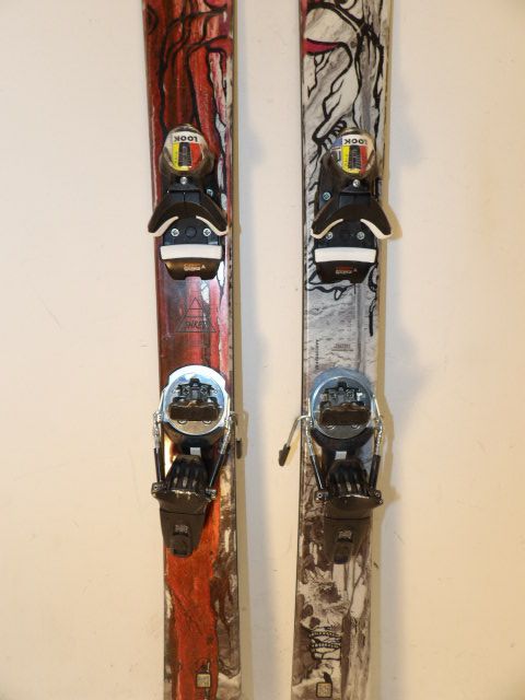Mens Atomic Bent 90 w/ Look Pivot Size 157cm Downhill Skis - Grey / Red