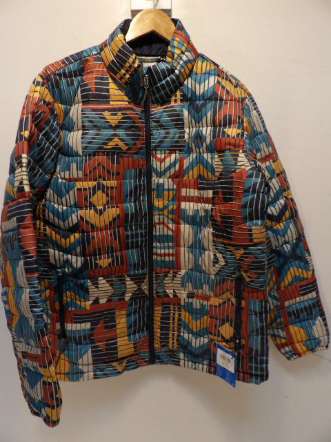 Mens Columbia Size Large Blue Jacket - Blue / Brown / Yellow