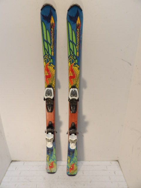Youth Nordica Fire Arrow Size 130cm Kids Skis - Multi Color