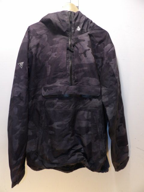 Men's Volcom Anorak Size XL Black Jacket - Black Camo - Size XL