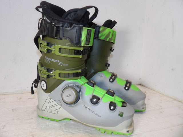 Mens K2 Mindbender Size 27.5 Downhill Boots - Green / Grey