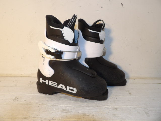 Youth Head Size 17.5 Kids Boots - Black / White