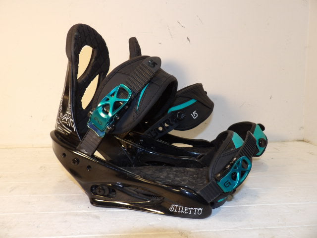 Women's Burton Stilletto Size Large Bindings - Black / Green