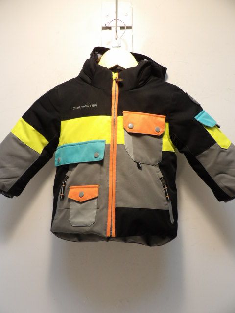 Youth Obermeyer 2 Multi-Color Jacket - Black / Yellow / Orange / Grey