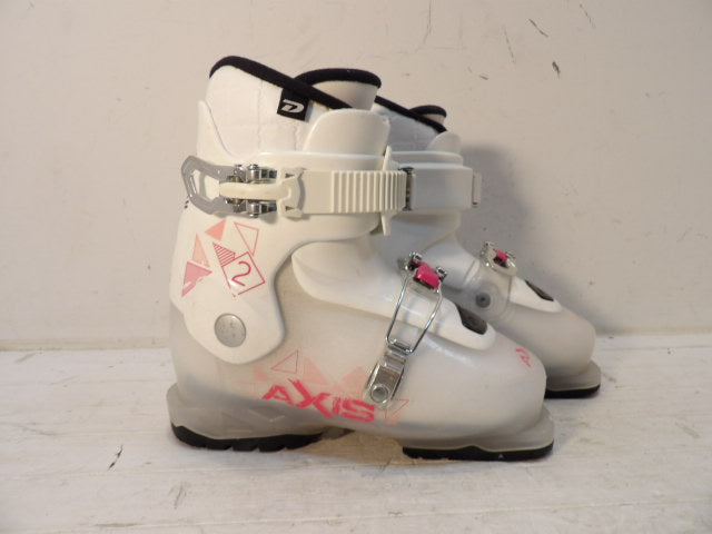 Youth Axis 2 Size 22.5 Downhill Boots - Clear/White