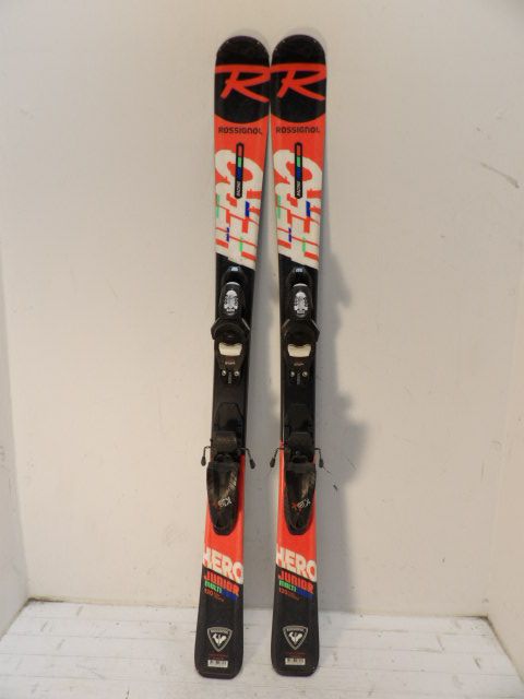 Youth Rossignol Hero Size 120cm Downhill Skis - Black/Red