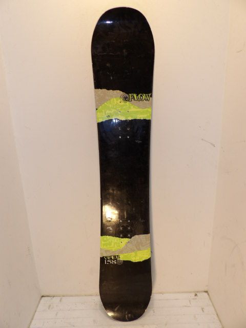 Mens Flow Viper Size 158cm Snowboard - Black / Green
