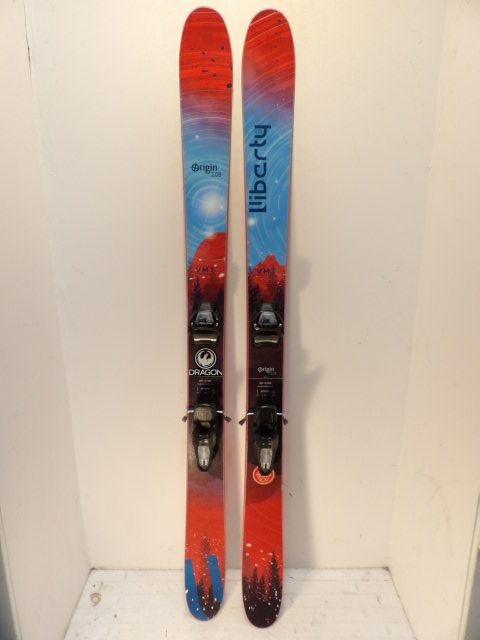 Mens Liberty Origin 106 w/ Griffon Size 171cm Downhill Skis - Blue / Red