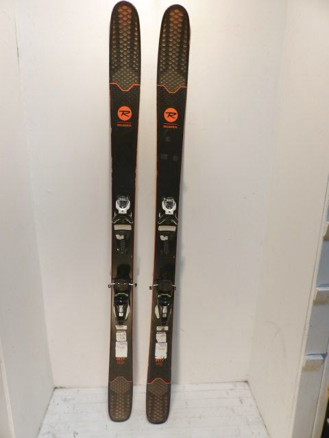Mens Rossignol Sky 7 HD w/ Look Size 180cm Downhill Skis - Black / Orange