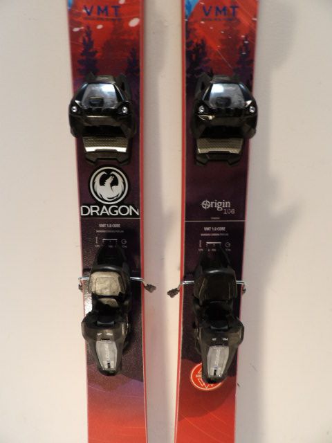 Mens Liberty Origin 106 w/ Griffon Size 171cm Downhill Skis - Blue / Red