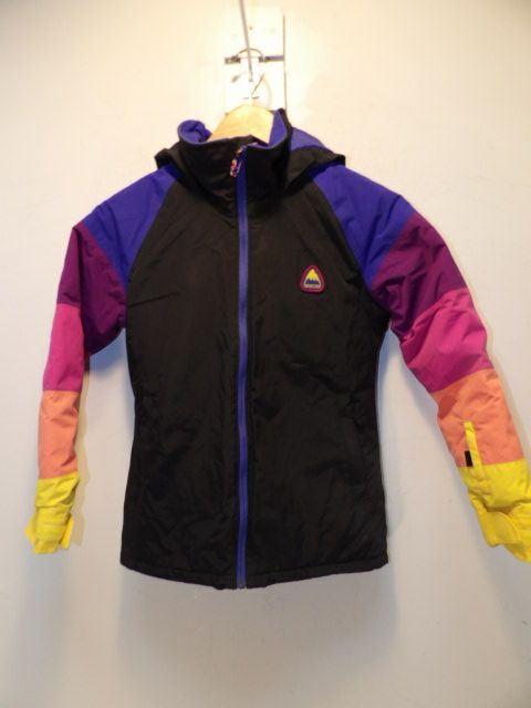 Youth Burton Small Black Jacket - Black / Purple / Pink / Yellow