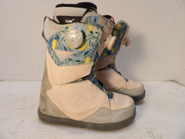 Women's 32 Lashed Double Boa Size 7.5 Boots - Pink / Lemons