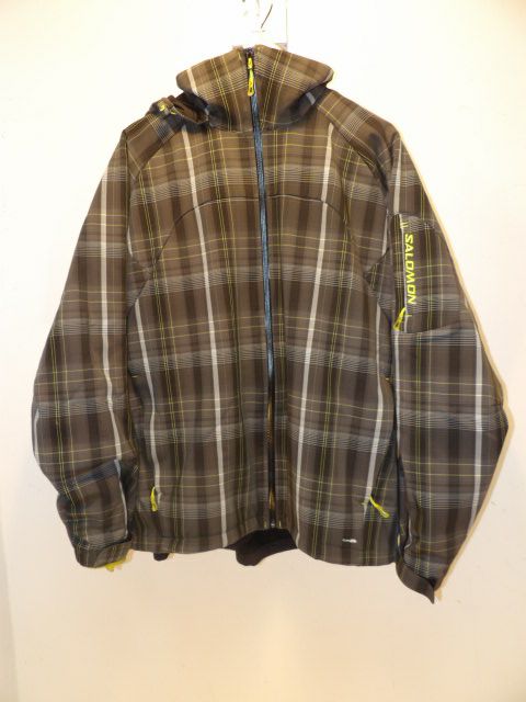 Womens Salomon 3 in 1 Size XL Plaid Jacket - Grey