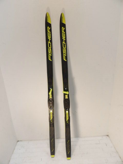 Youth Fischer Nordic Skis - Size 130 - Sprint Crown - Black / Yellow