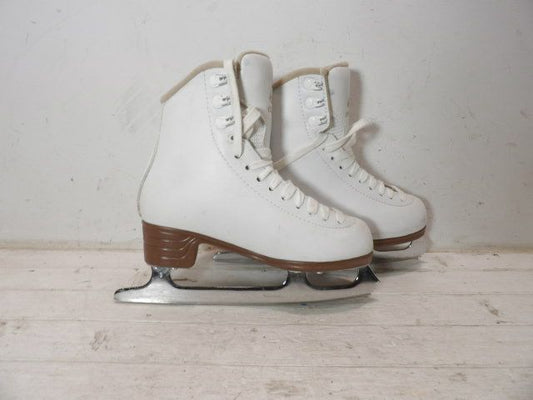 Unisex Jackson Size 1 Ice Skates - White