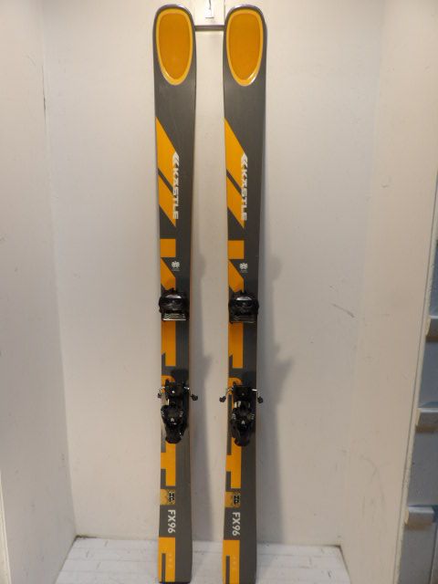 Mens Kastle FX 96 w/ Attak Size 188cm Downhill Skis - Grey / Orange