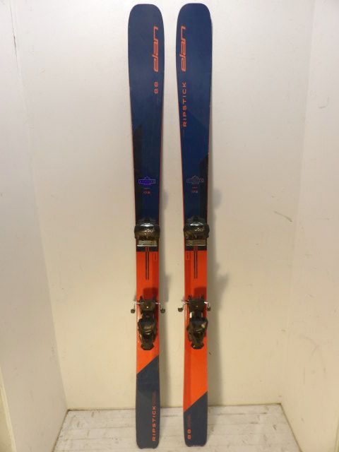 Men's Elan Rip Stick 88 w/ Attack  Size 172cm Downhill Skis - Blue / Red