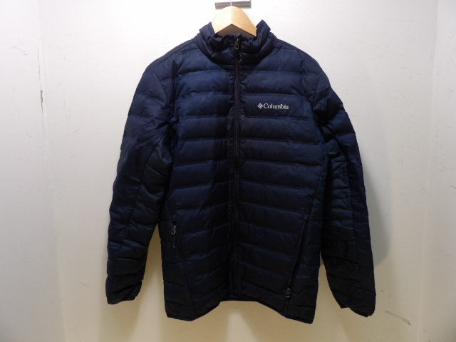 Mens Columbia Size Small Puffy Jacket - Blue