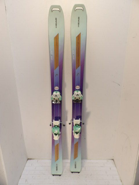 Womens Head Great Joy w/ Attack Size 163cm Downhill Skis - Purple / Green