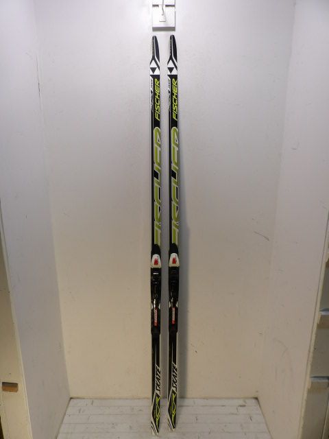 Fischer RCR Skate w/ Salomon SNS - 182cm Nordic Skis - Black