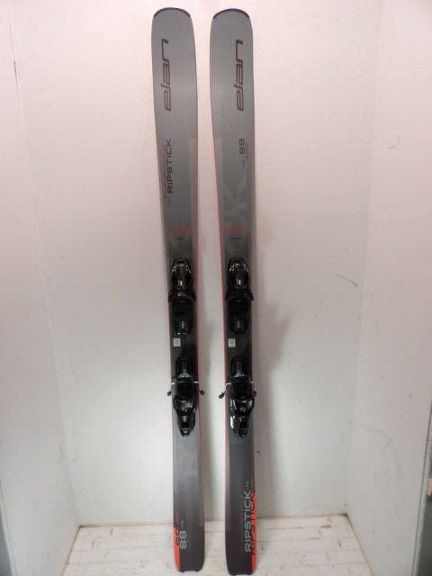 Mens Elan Ripstick 88 w/ ELX 11  Size 175cm Downhill Skis - Grey / Red