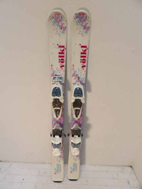 Youth Volkl Chica Size 100cm Kids Skis - White