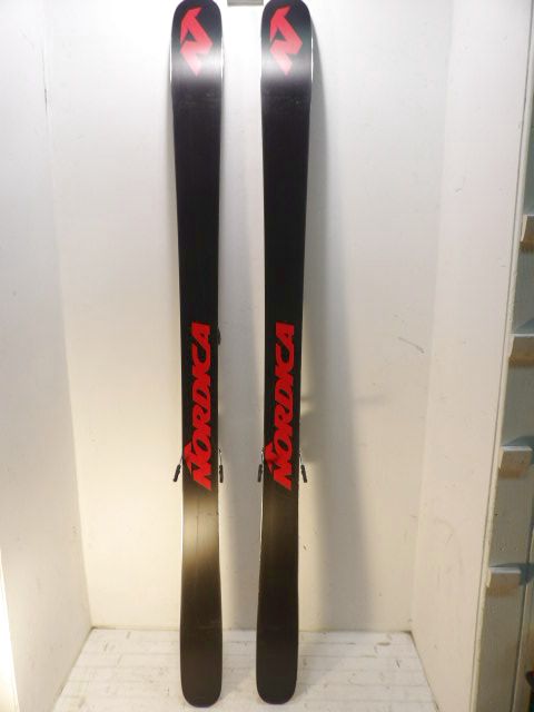 Mens Nordica Enforcer 93 w/ Warden Size 185cm Downhill Skis - Grey / Red