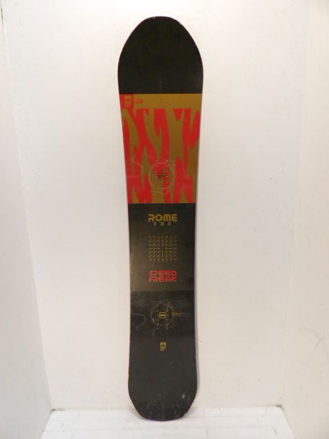 Men's Rome Speed Freak Size 158cm Snowboard - Black / Gold / Red