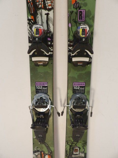 Mens K2 Reckoner w/ Look Pivot Size 163cm Downhill Skis - Green / Orange