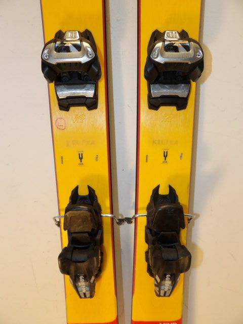 Mens K2 Mindbender 108 w/ Griffon Size 179cm Downhill Skis - Yellow