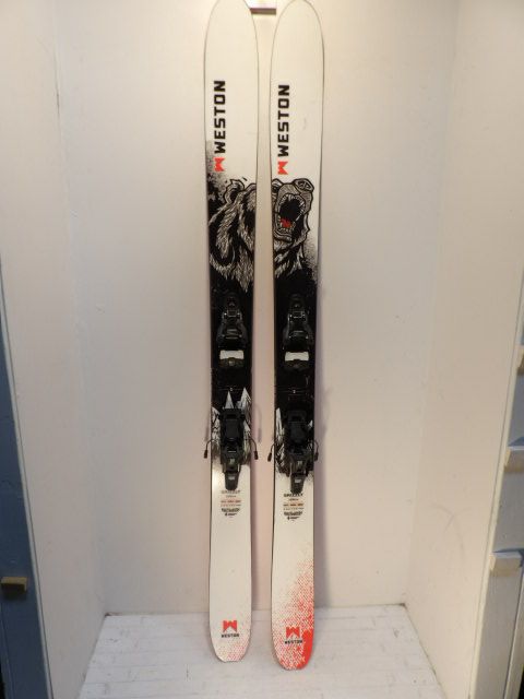 Mens Weston Grizzly w/ Armada Shift  Size 186cm AT Skis - Black / White/ Bear