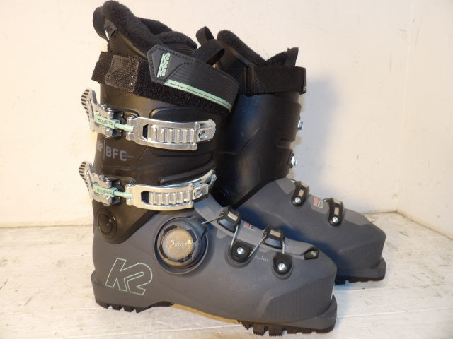 Womens K2 BFC Boa GW Size 25.5 Wide Downhill Boots - Black / Green