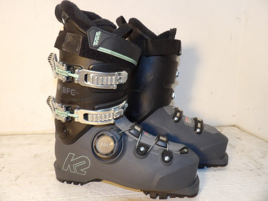 Womens K2 BFC Boa GW Size 25.5 Wide Downhill Boots - Black / Green