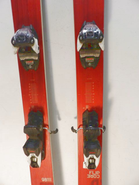 Mens Blizzard Bonafide 98 w/ Marker 10 Size 187cm Downhill Skis - Red / Black