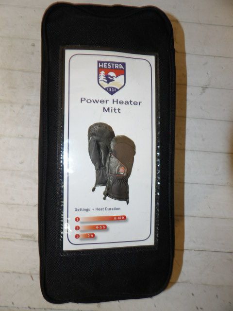 Men's Hestra Power Heated Size Medium Black Gloves - Black