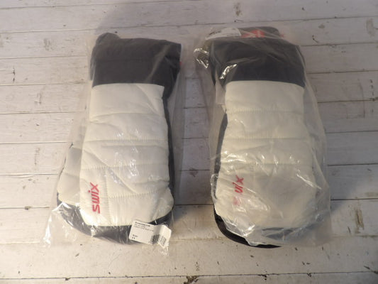Mens Swix Size X-Large White Gloves - Mitts