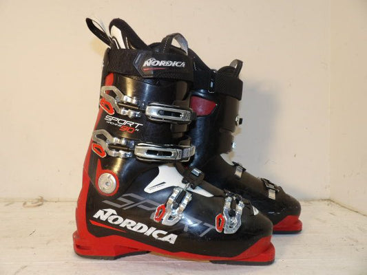 Mens Nordica Sports Machine Size 28.5 Downhill Boots - Black / Red