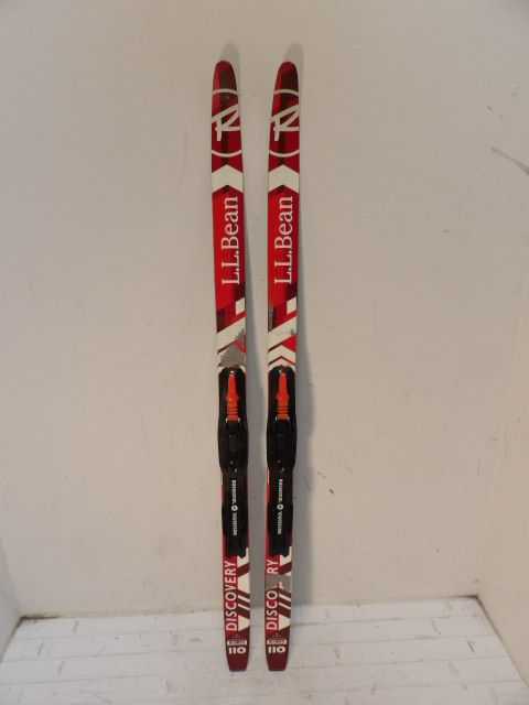 Youth LL Bean Nordic Skis - Size 110 - Red / White