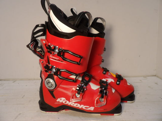 Nordica Speed Machine 130 Size 25.5 Downhill Boots - Red