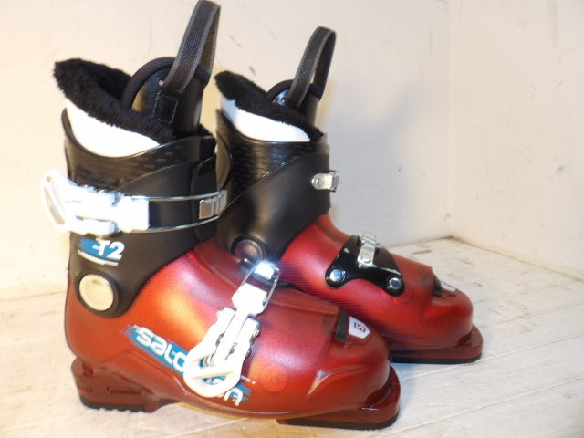 Youth Salomon Size 21.5 T2 Kids Boots - Red / Black