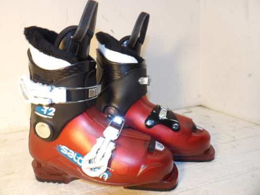 Youth Salomon Size 21.5 T2 Kids Boots - Red / Black