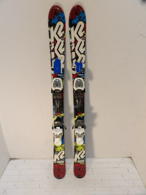 Youth K2 Indy Size 112cm Kids Skis - Red / Blue / White