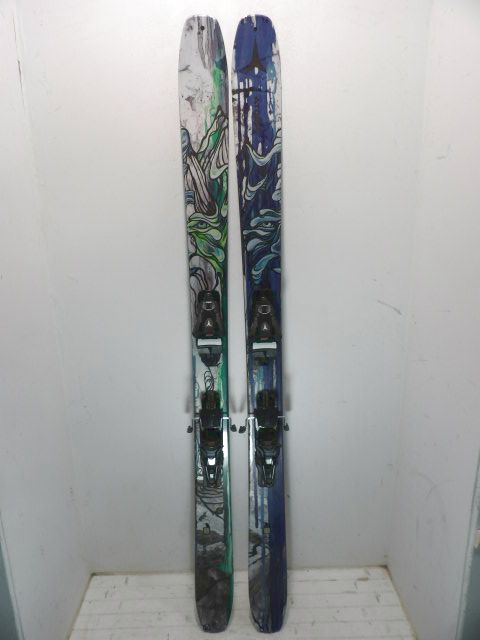 Mens Atomic Bent 100 w/ Strive 13 Size 172cm Downhill Skis - Silver / Green