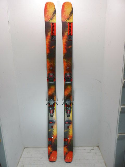 Mens K2 Reckoner 92 w/ Griffon Size 179cm Downhill Skis - Orange / Black