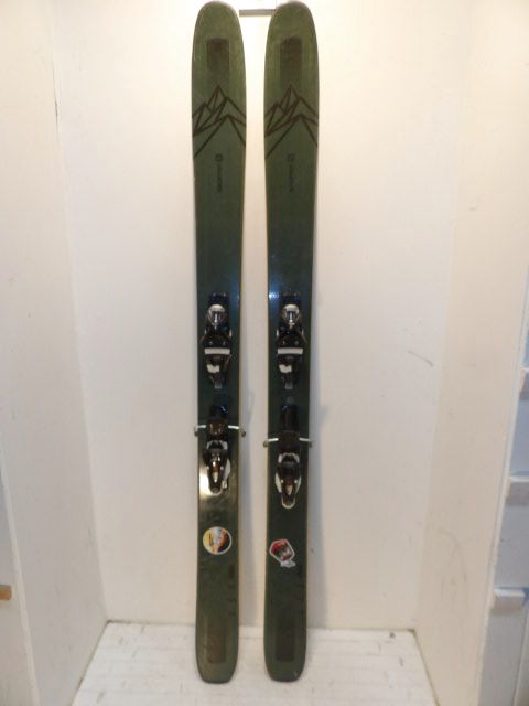 Mens Salomon QST 118 w/ Look  Size 185cm Downhill Skis - Green