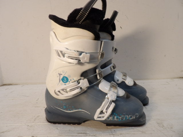 Youth Salomon Size 23.5 T3 Kids Boots - White / Blue
