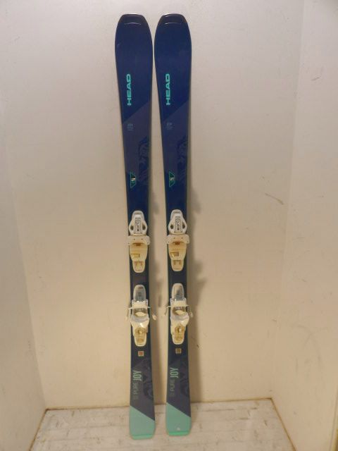Womens Head Pure Joy w/ Joy 9 Size 158cm Downhill Skis - Blue / Teal