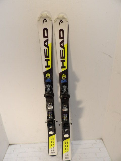 Youth Head Team Size 127cm Kids Skis - White / Black / Yellow