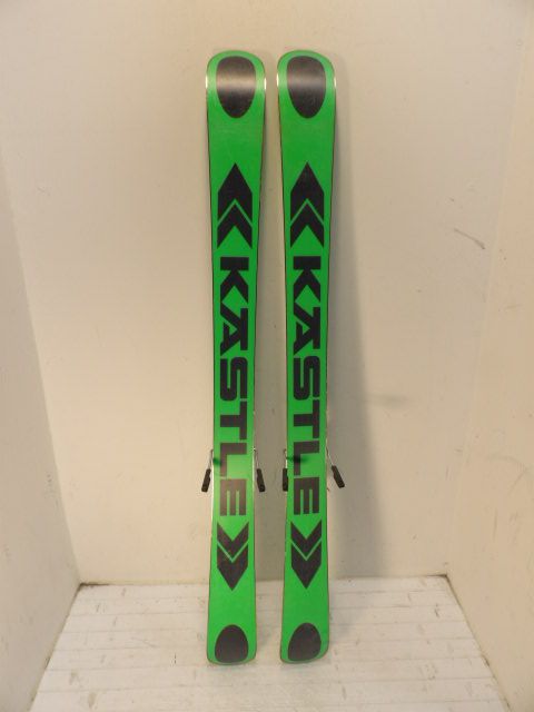 Youth Kastle Size 135cm Kids Skis - Green