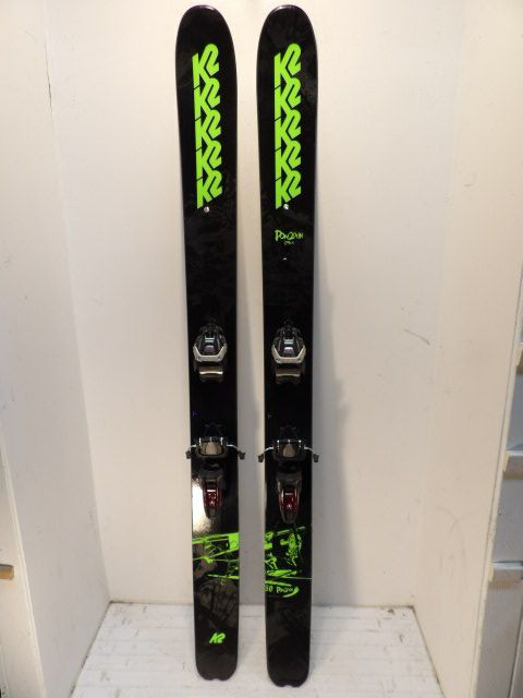 Mens K2 Pon2oon w/ Duke PT Size 179cm AT Skis - Black / Green